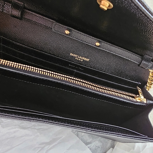 YSL Monogram Quilted Chain Bag Black/Gold - Picture 8 of 11